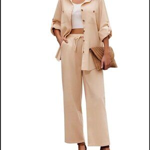 Women 2 Piece Linen Set XL